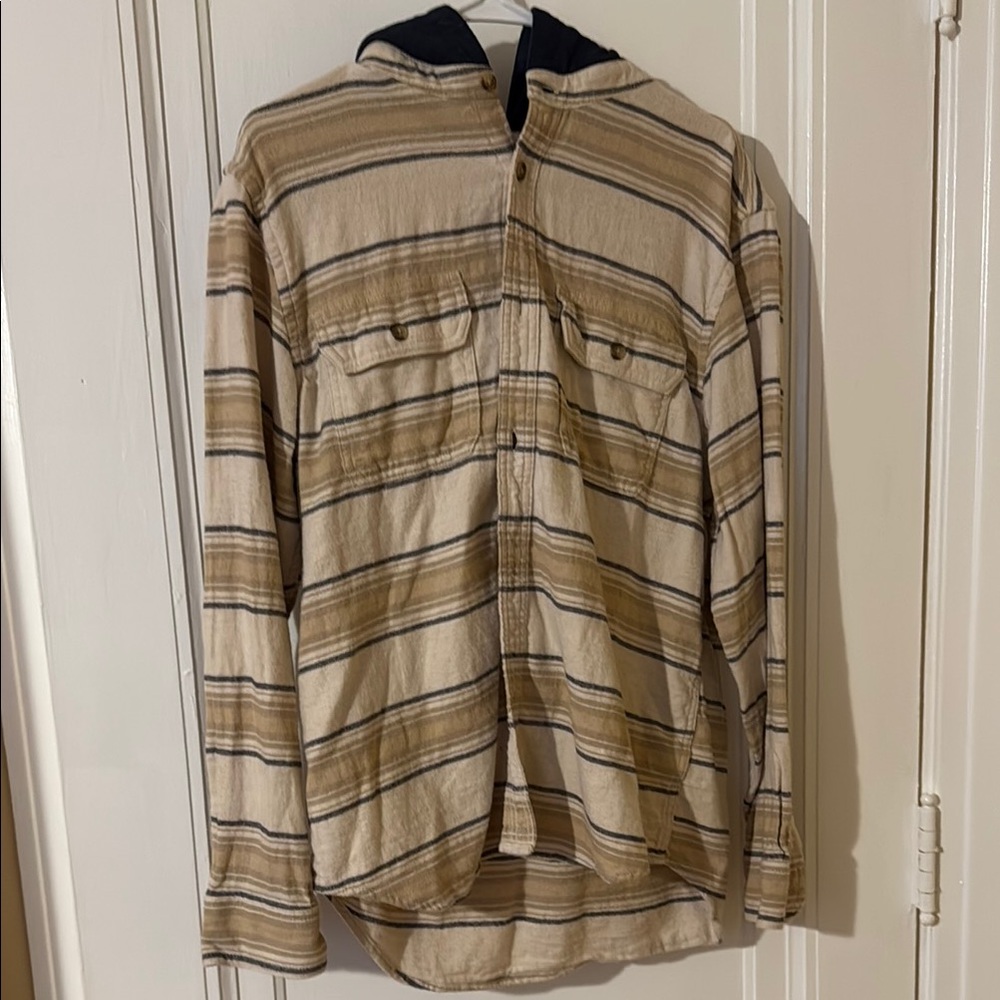 Old Navy Striped Button-Up Hoodie